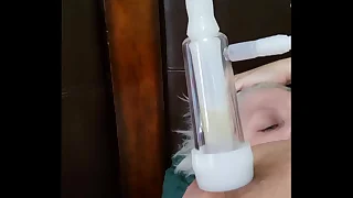 Milk Pumping From The Resolution Udders Of Claudia Marie